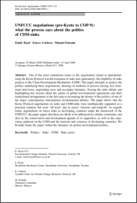 politics of cdm sinks